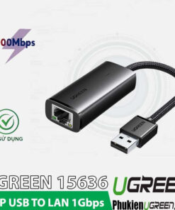 Cáp Chuyển USB Sang LAN Tốc Độ 1000Mbps Dây Bọc Nylon Ugreen 15636 CM650