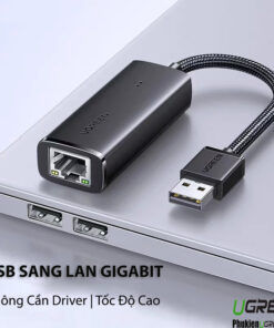 Cáp Chuyển USB Sang LAN Tốc Độ 1000Mbps Dây Bọc Nylon Ugreen 15636 CM650