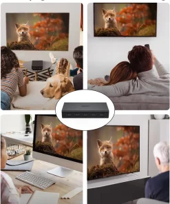 Bộ chia HDMI Ugreen 90514 hỗ trợ 1 vào 4 ra, mở rộng nội dung ra 4 màn hình ở 4 phòng khác nhau