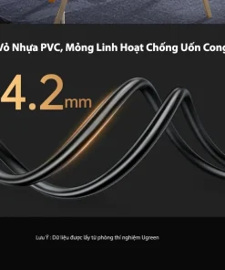 Cáp HDMI 2.0 Sợi Quang Dài 60M Hỗ Trợ 4K@60Hz HDR 18Gbps Ugreen 45510 22 Cáp HDMI Sợi Quang Ugreen HD178 – HDMI Optical Fiber Cable 2.0, vỏ nhựa PVC dẻo dai 4.2mm, mỏng linh hoạt chống uốn cong, dễ lắp đặt, truyền tín hiệu 4K 60Hz ổn định. Gồm các mã Ugreen 45503–45512 (10–100m).