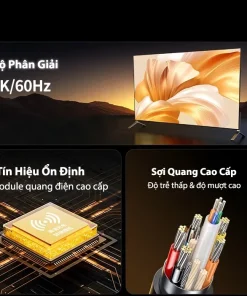 Cáp HDMI 2.0 Sợi Quang Dài 60M Hỗ Trợ 4K@60Hz HDR 18Gbps Ugreen 45510 20 Cáp HDMI Sợi Quang Ugreen HD178 – HDMI Optical Fiber Cable 2.0 hỗ trợ 4K 60Hz, trang bị module quang điện cao cấp giúp tín hiệu ổn định, sử dụng sợi quang chất lượng cao độ trễ thấp, truyền hình ảnh mượt mà, dài 10–100m (Ugreen 45503–45512).