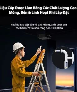 Vật Liệu Cao Cấp Của Cáp HDMI 2.1 Sợi Quang Ugreen HD183 (Model 55504, 55505, 55506, 55507, 55508, 55509, 55510) – Mỏng, Bền, Linh Hoạt Khi Lắp Đặt, Vượt Qua 10.000 Lần Uốn Cong