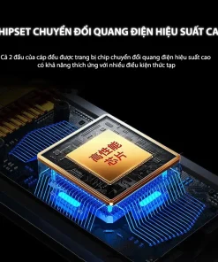 Chipset Chuyển Đổi Quang Điện Hiệu Suất Cao – Cáp HDMI 2.1 Sợi Quang Ugreen HD183 (Model 55504, 55505, 55506, 55507, 55508, 55509, 55510) – Truyền Tín Hiệu Ổn Định, Tốc Độ 48Gbps
