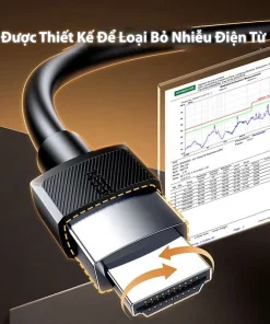 Cáp HDMI 2.1 8K Ugreen HD175 – Ugreen 45429, 55406, 45430, 45431, 45432, 45433, 45434, 45435, 45436, 45437 – thiết kế chống nhiễu điện từ EMI, lá nhôm và bện magie, truyền tín hiệu ổn định 8K@60Hz, 4K@240Hz