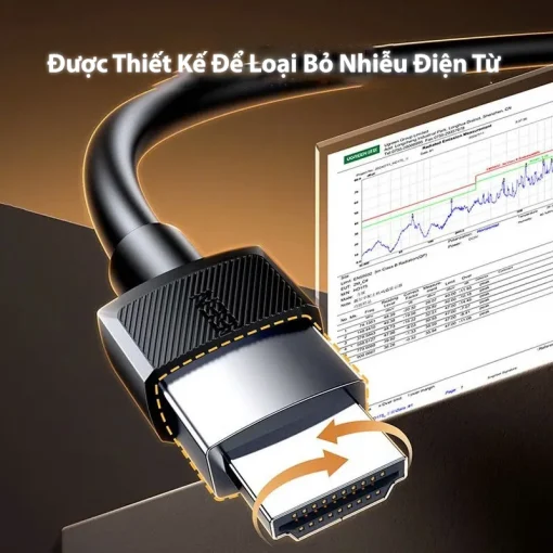 Cáp HDMI 2.1 8K Ugreen HD175 – Ugreen 45429, 55406, 45430, 45431, 45432, 45433, 45434, 45435, 45436, 45437 – thiết kế chống nhiễu điện từ EMI, lá nhôm và bện magie, truyền tín hiệu ổn định 8K@60Hz, 4K@240Hz