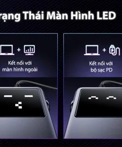 Hub USB-C 6 in 1 Groovy Robot Uno Ugreen 35998 Hỗ Trợ 4K@60Hz , 2x USB 3.2, 2x USB-C 3.2 Tốc Độ 10Gbps 17 Hub USB-C 6 in 1 Ugreen 35998 CM888 – Màn hình LED hiển thị 4 trạng thái hoạt động thông minh