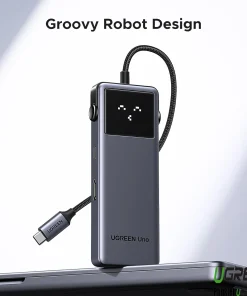 Hub USB-C 6 in 1 Groovy Robot Uno Ugreen 35998 Hỗ Trợ 4K@60Hz , 2x USB 3.2, 2x USB-C 3.2 Tốc Độ 10Gbps 13 Hub USB-C 6 in 1 Ugreen 35998 CM888 Groovy Robot Uno – Thiết kế robot LED thông minh, hiện đại và thân thiện