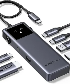 Hub USB-C 6 in 1 Ugreen 35998 CM888 Groovy Robot Uno – Kết nối đa thiết bị, tốc độ truyền dữ liệu 10Gbps