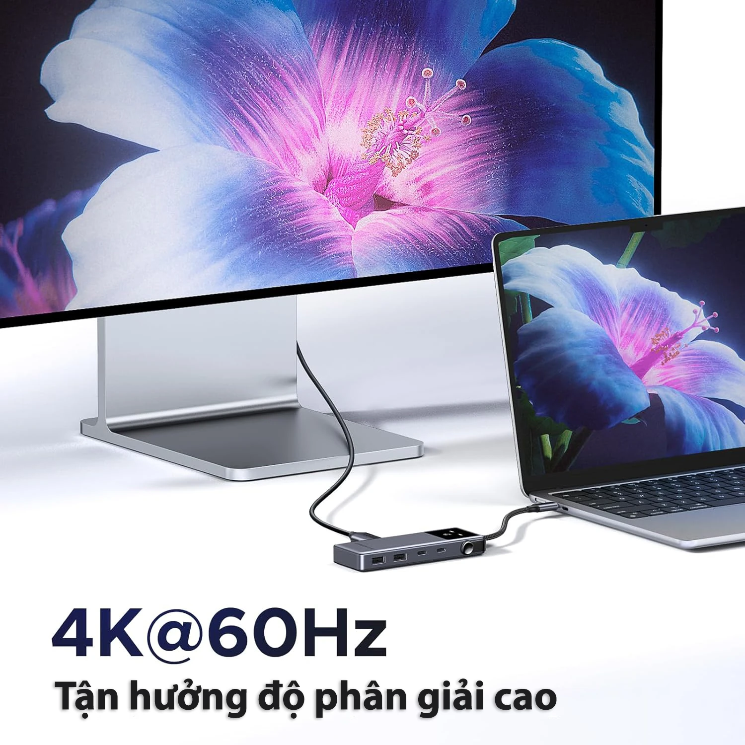 Hub USB-C 6 in 1 Groovy Robot Uno Ugreen 35998 Hỗ Trợ 4K@60Hz , 2x USB 3.2, 2x USB-C 3.2 Tốc Độ 10Gbps 6 Hub USB-C 6 in 1 Ugreen 35998 CM888 – Hỗ trợ HDMI 4K@60Hz HDR, xuất hình ảnh sắc nét mượt mà