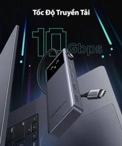 Hub USB-C 6 in 1 Groovy Robot Uno Ugreen 35998 Hỗ Trợ 4K@60Hz , 2x USB 3.2, 2x USB-C 3.2 Tốc Độ 10Gbps 16 Hub USB-C 6 in 1 Ugreen 35998 CM888 – Tốc độ truyền dữ liệu 10Gbps, chuẩn USB 3.2 Gen 2 hiệu suất cao