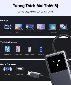 Hub USB-C 6 in 1 Groovy Robot Uno Ugreen 35998 Hỗ Trợ 4K@60Hz , 2x USB 3.2, 2x USB-C 3.2 Tốc Độ 10Gbps 18 Hub USB-C 6 in 1 Ugreen 35998 CM888 – Tương thích với MacBook, iPad, iPhone, Galaxy, Surface, Dell, ROG Ally, Steam Deck