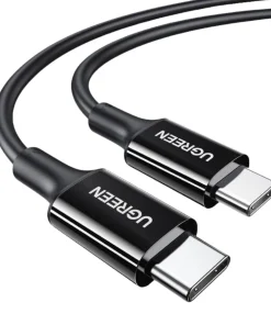 Cáp sạc USB-C to USB-C Ugreen US300, đầu nối mạ bóng khắc logo UGREEN, hỗ trợ PD 100W