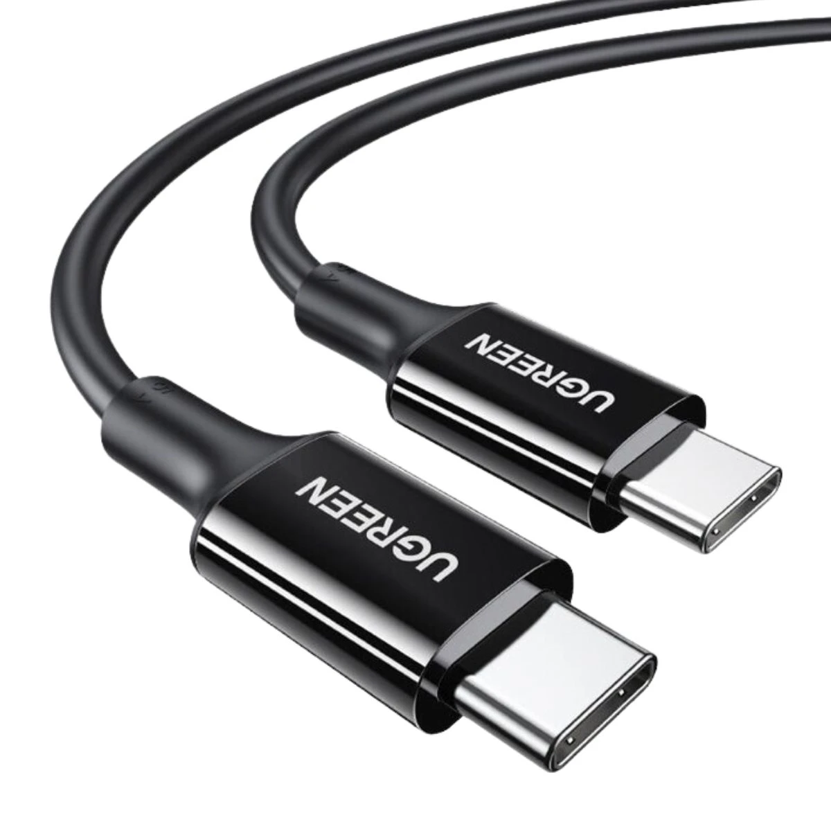 Cáp Sạc USB Type-C Dài 2M Ugreen 80372 — Hỗ Trợ PD 100W/5A, QC4.0 1 Cáp sạc USB-C to USB-C Ugreen US300, đầu nối mạ bóng khắc logo UGREEN, hỗ trợ PD 100W