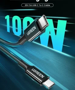Cáp Sạc USB Type-C Dài 2M Ugreen 80372 — Hỗ Trợ PD 100W/5A, QC4.0 13 Cáp sạc nhanh Ugreen US300 PD100W 20V/5A USB-C to USB-C, chip E-marker, 480Mbps