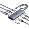 Hub USB-C 7 Trong 1 Ugreen 45379 CM639 Vỏ Hợp Kim Nhôm. Hỗ Trợ 2 HDMI 4K@60Hz, USB-A/C 10Gbps, Sạc PD 100W 21 Hub USB-C 7 in 1 Ugreen 45379 - sơ đồ cổng kết nối 2 HDMI 4K60Hz, PD100W, USB-A 5Gbps, USB-C 10Gbps