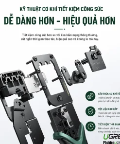 Kìm Bấm Mạng Đa Năng 6P/8P CAT5/6/7/8 Ugreen 15115 ( Tặng lưỡi dao thay thế đi kèm ) 21 Cơ cấu truyền lực bên trong kìm bấm mạng Ugreen 15115 dạng tháo rời từng khớp nối