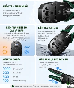 Kìm Bấm Mạng Đa Năng 6P/8P CAT5/6/7/8 Ugreen 15115 ( Tặng lưỡi dao thay thế đi kèm ) 25 Kết quả kiểm tra độ bền kìm bấm mạng Ugreen 15115: rơi tự do, phun muối, nhiệt độ, lực kéo tay cầm
