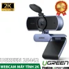 Webcam máy tính Ugreen 25442 2K Ultra HD với nắp che ống kính, chân kẹp màn hình, chính hãng Ugreen Việt Nam