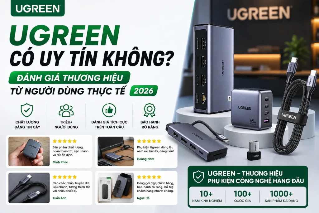 Ugreen Có Uy Tín Không? Đánh Giá Thương Hiệu Từ Người Dùng Thực Tế 2026 1 Ugreen Có Uy Tín