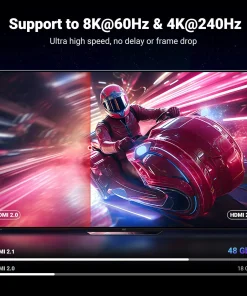 Cáp HDMI 2.1 Ugreen 25912 HD171 Dài 5M 48Gbps, 8K@60Hz, 4K@240Hz 19 So sánh băng thông HDMI 2.1 48Gbps và HDMI 2.0 18Gbps, hình chia đôi màn hình TV