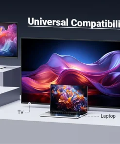 Cáp HDMI 2.1 Ugreen 25912 HD171 Dài 5M 48Gbps, 8K@60Hz, 4K@240Hz 20 Sơ đồ thiết bị có cổng HDMI: TV, màn hình, laptop, PS5, đầu Blu-ray, máy chiếu và máy tính